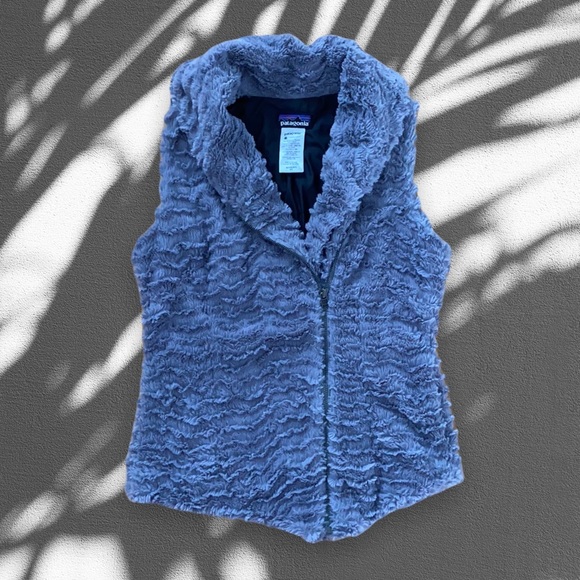 LIKE NEW Patagonia Grey Pelage Faux Fur Fleece Vest